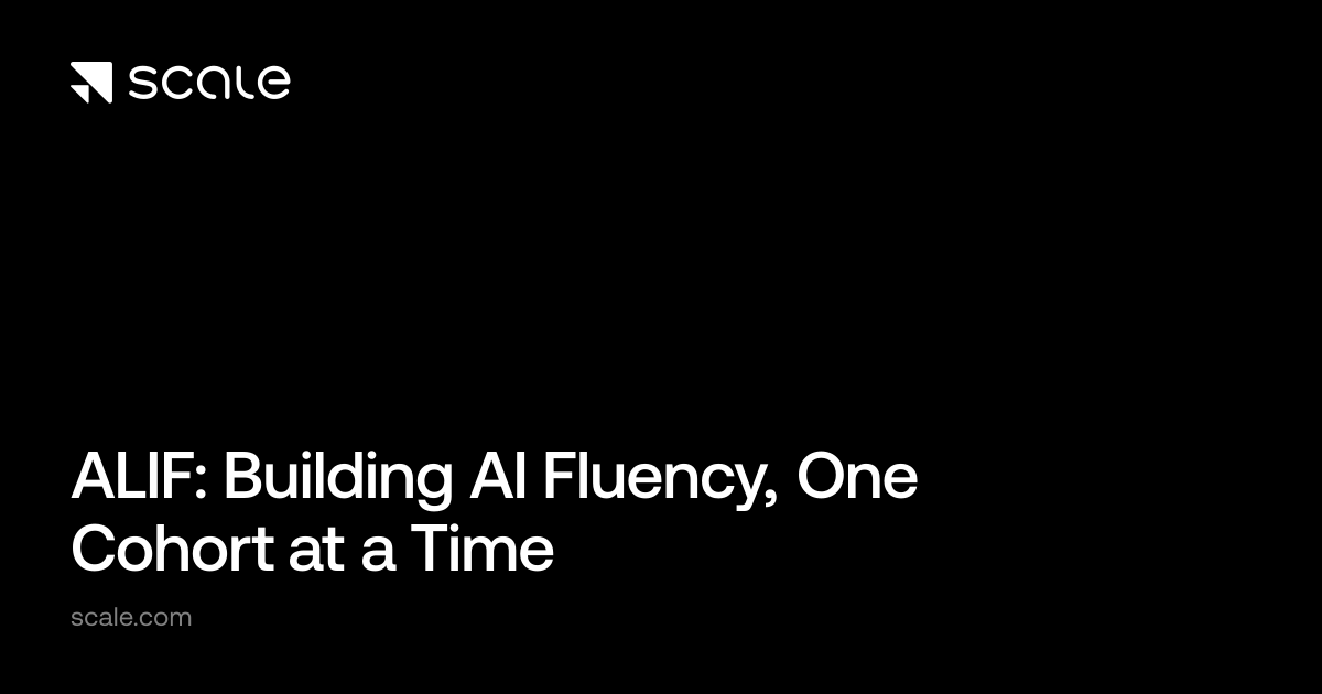 ALIF: Building AI Fluency, One Cohort at a Time