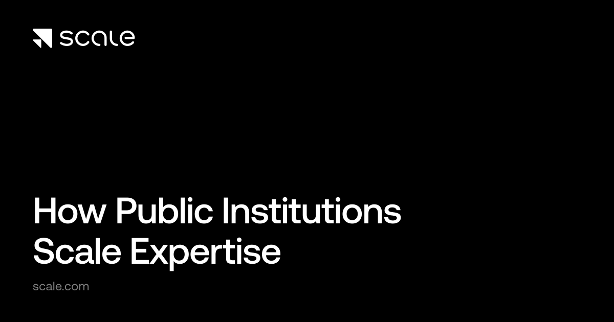 How Public Institutions Scale Expertise